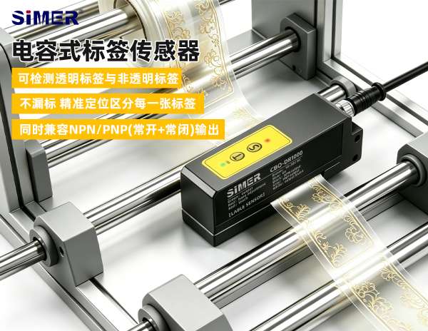 電容式標簽傳感器 | 透明 / 非透明標簽一機搞定，5kHz 高頻響應精準定位區(qū)分每一張標簽！